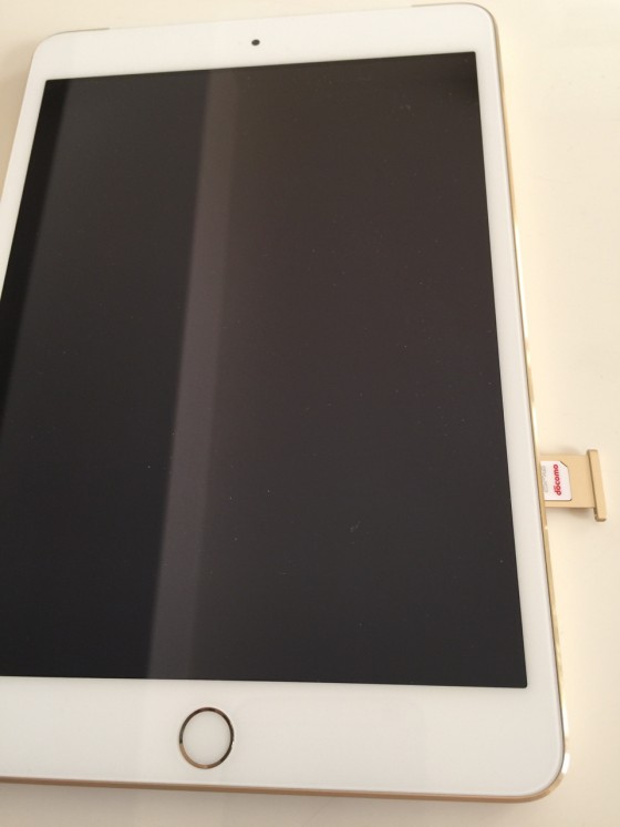 iPad mini 3 128GB WiFi + Cellular モデル ゴールド SIMフリーモデル ...